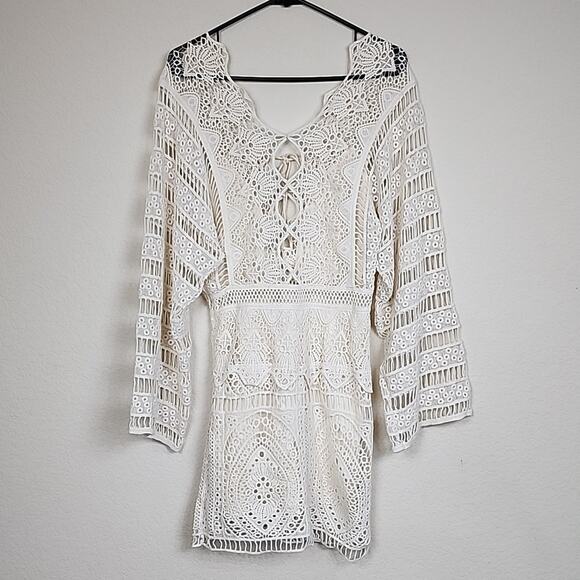 Free People Cream Long Sleeve Dress - Picture 4 of 11
